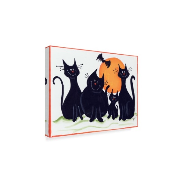 Beverly Johnston 'Halloween Kitties' Canvas Art,14x19